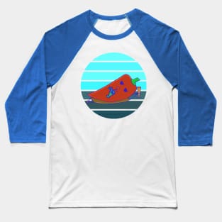 Kawaii Chilling Red Pepper - Vintage Sun Beachlife Baseball T-Shirt